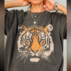 Black Tiger Graphic T-Shirt Various Sizes